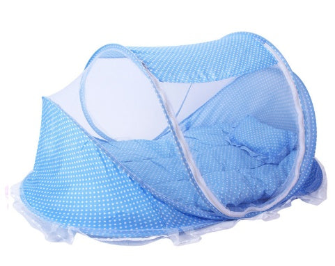 Safe Slumber Baby Bed Net Set — Foldable Mosquito Net with Mattress & Pillow