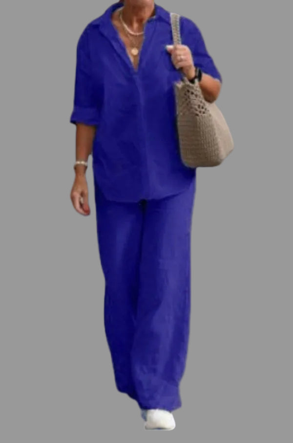 Lovicart Wide-Leg Co-ord Set — Effortless Everyday Luxury
