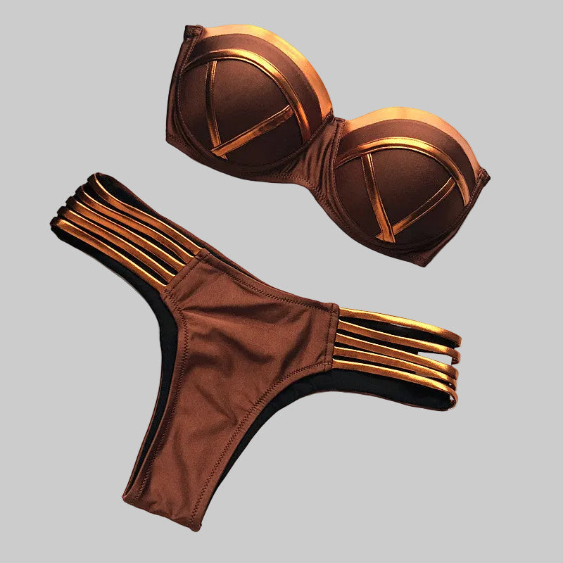 Women's Premium Swimsuit — Underwire Support, High-Elasticity Nylon