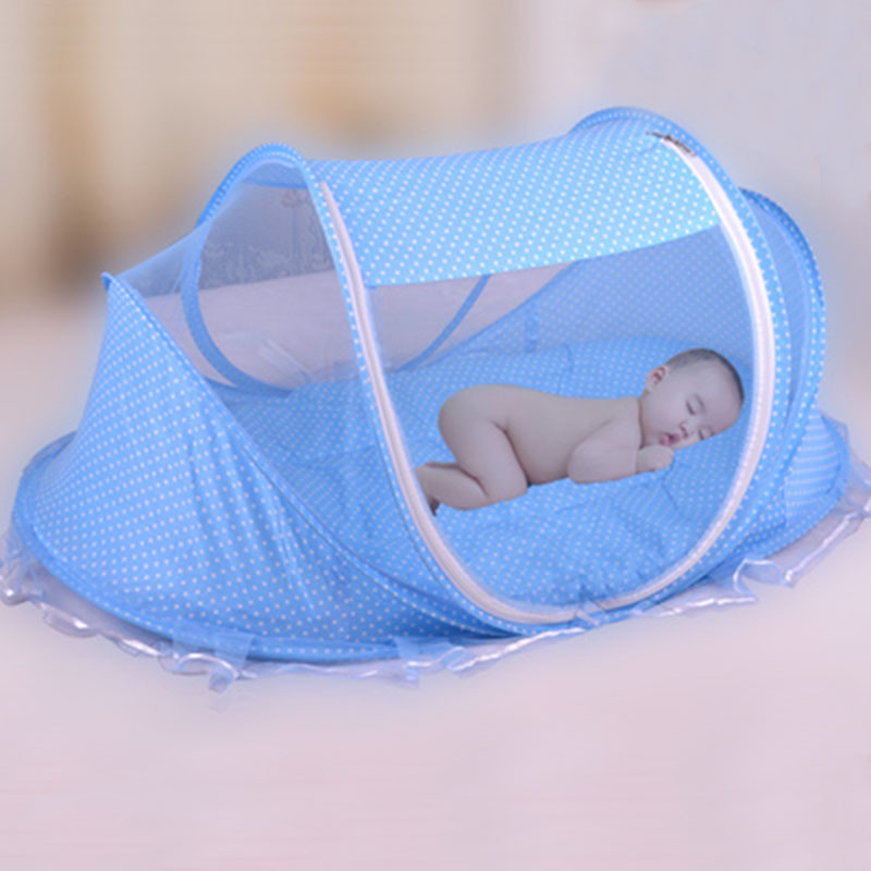 Safe Slumber Baby Bed Net Set — Foldable Mosquito Net with Mattress & Pillow