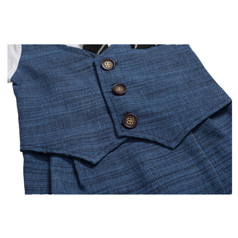 Little Gentleman Baby Bodysuit — Classic Blue