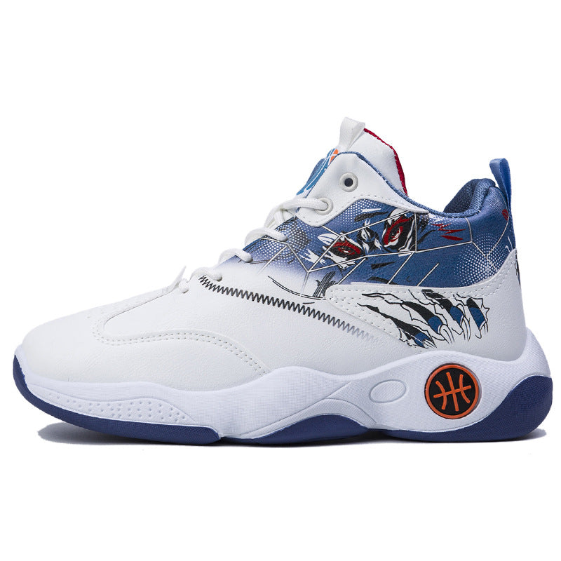 Men's High-Top Hand-Painted Basketball Sneakers