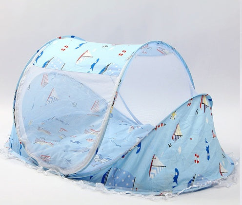 Safe Slumber Baby Bed Net Set — Foldable Mosquito Net with Mattress & Pillow