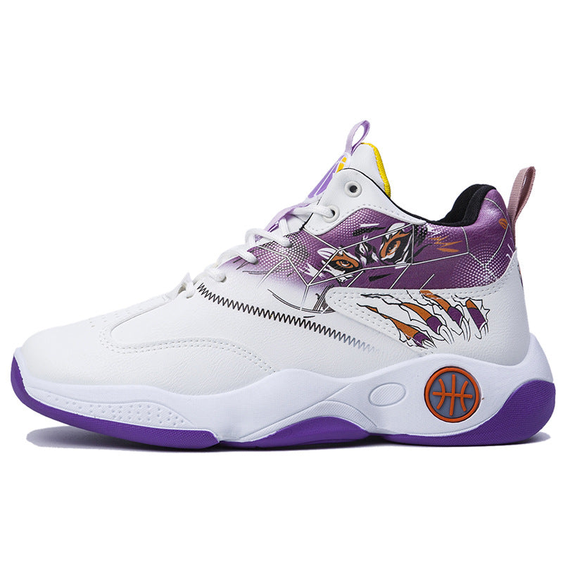 Men's High-Top Hand-Painted Basketball Sneakers