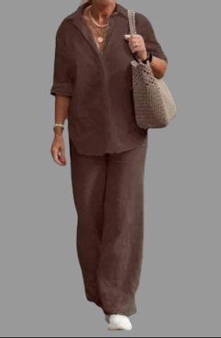 Lovicart Wide-Leg Co-ord Set — Effortless Everyday Luxury