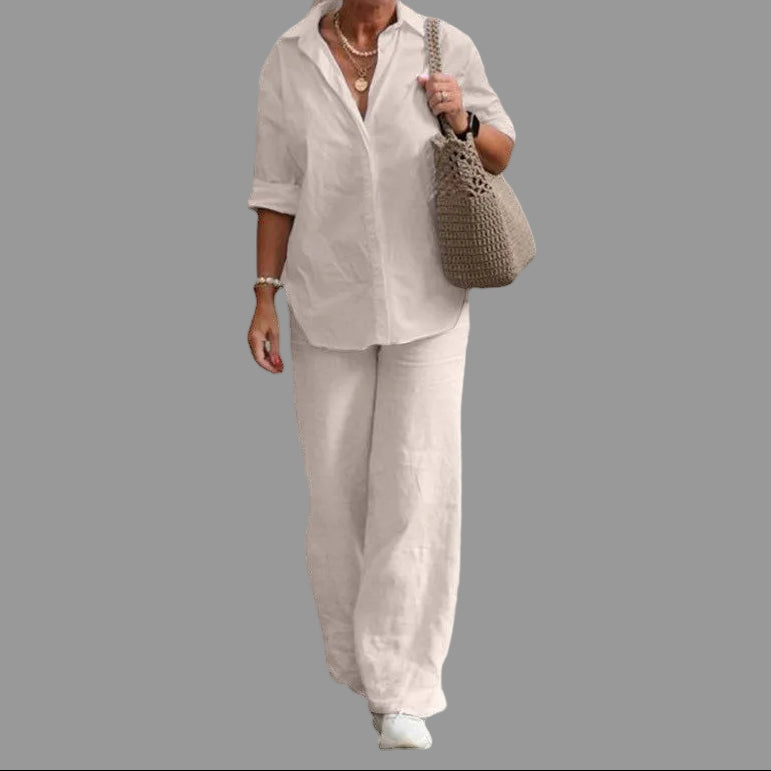 Lovicart Wide-Leg Co-ord Set — Effortless Everyday Luxury