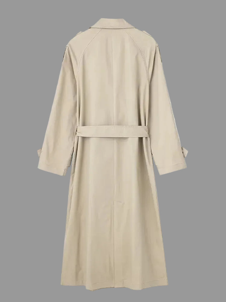 The Maison Trench — Belted Double-Breasted Long Coat