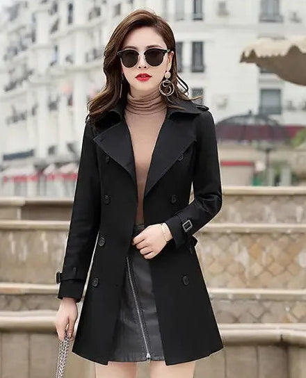 The Seoul Coat — Slimming V-Neck Windbreaker