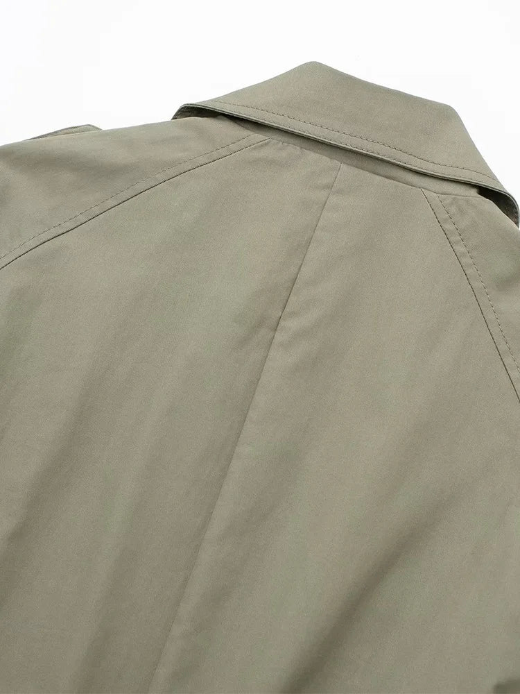 The Maison Trench — Belted Double-Breasted Long Coat
