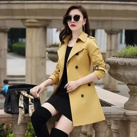 The Seoul Coat — Slimming V-Neck Windbreaker