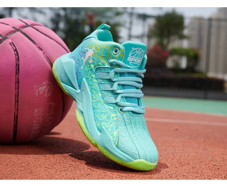 Kids' Pro Court Basketball Shoes — Non-Slip, Breathable & Built to Move
