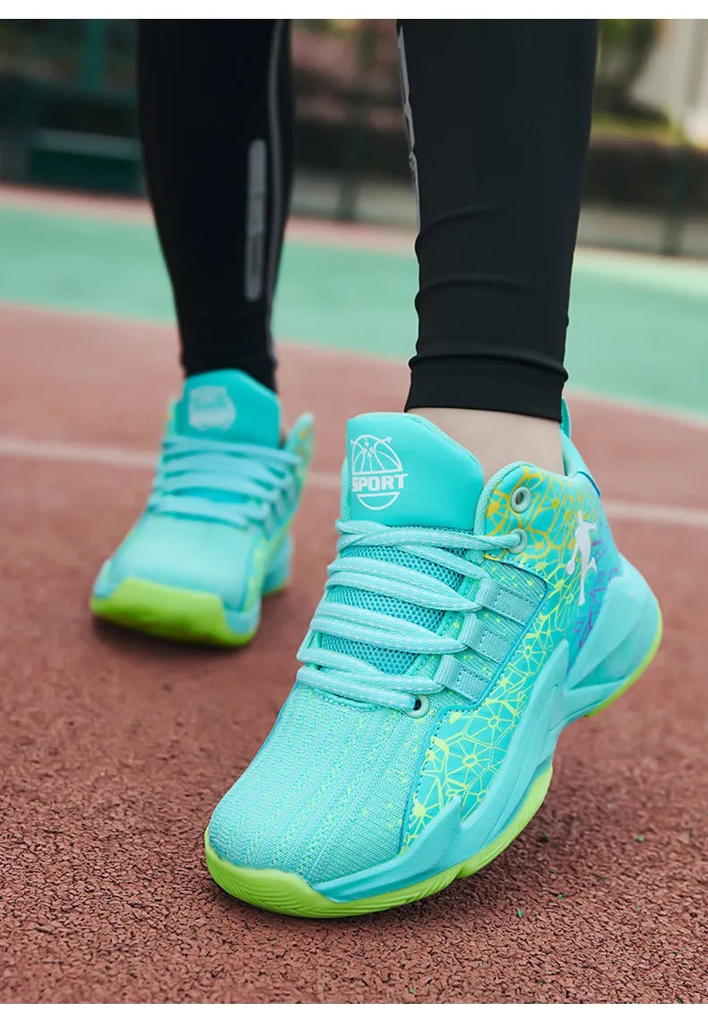 Kids' Pro Court Basketball Shoes — Non-Slip, Breathable & Built to Move