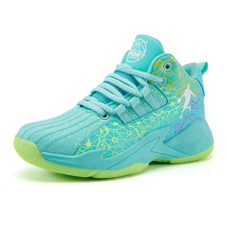 Kids' Pro Court Basketball Shoes — Non-Slip, Breathable & Built to Move