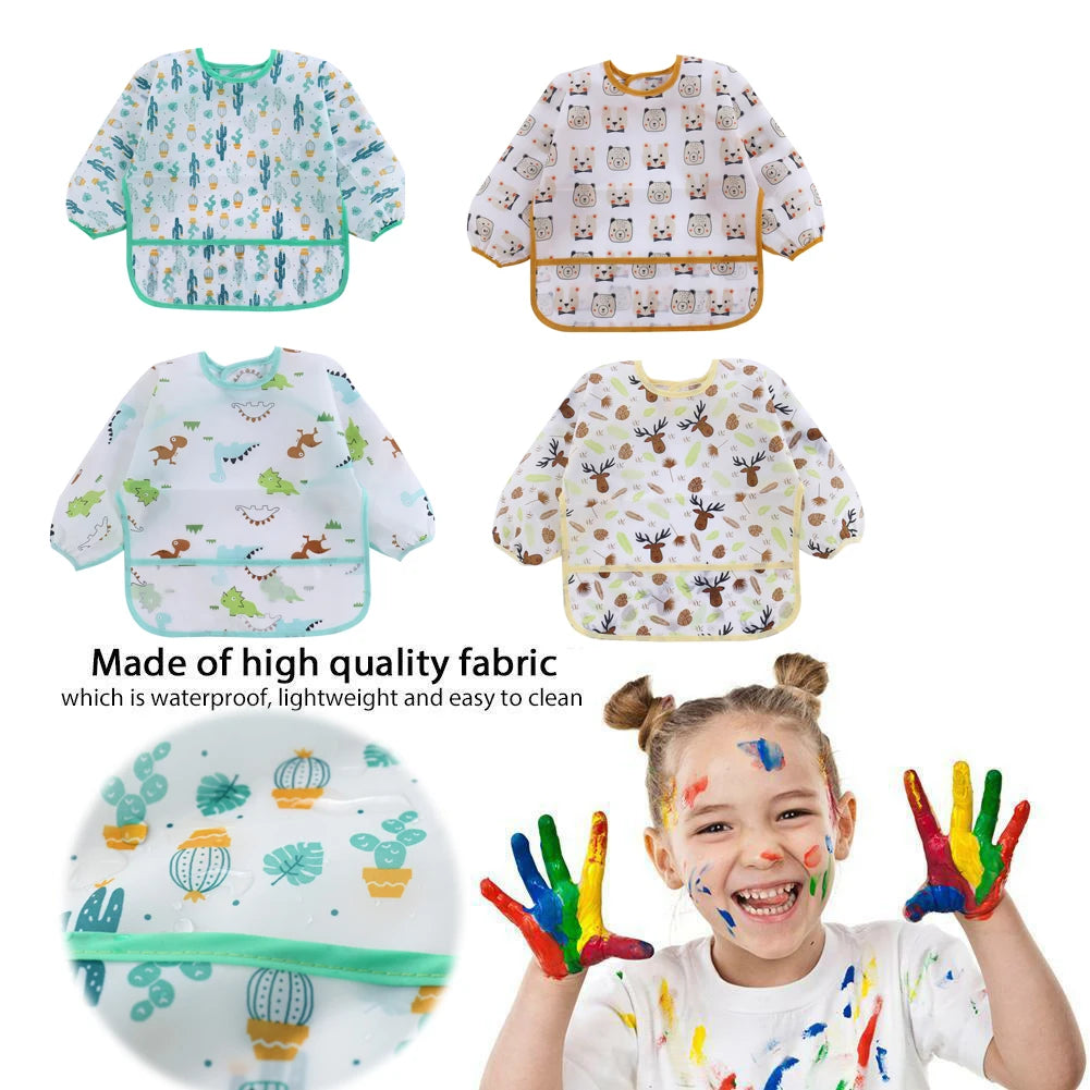 Little Mess Masters — Kids Waterproof Long Sleeve Art Smock Bib
