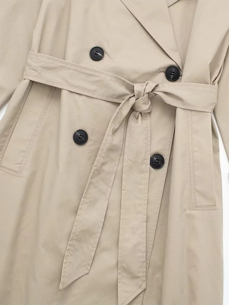 The Maison Trench — Belted Double-Breasted Long Coat