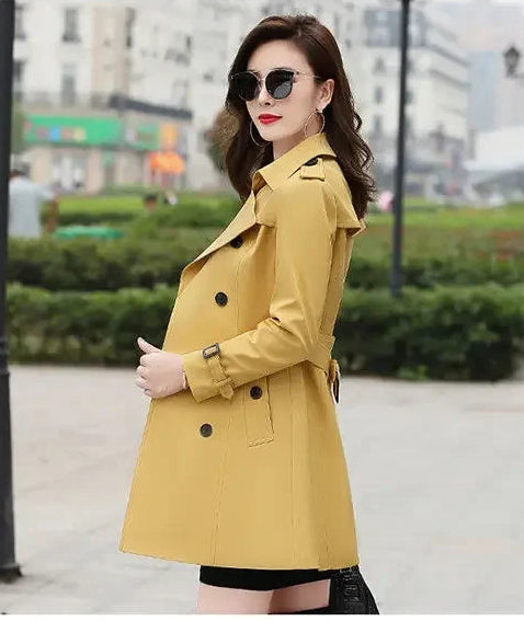 The Seoul Coat — Slimming V-Neck Windbreaker