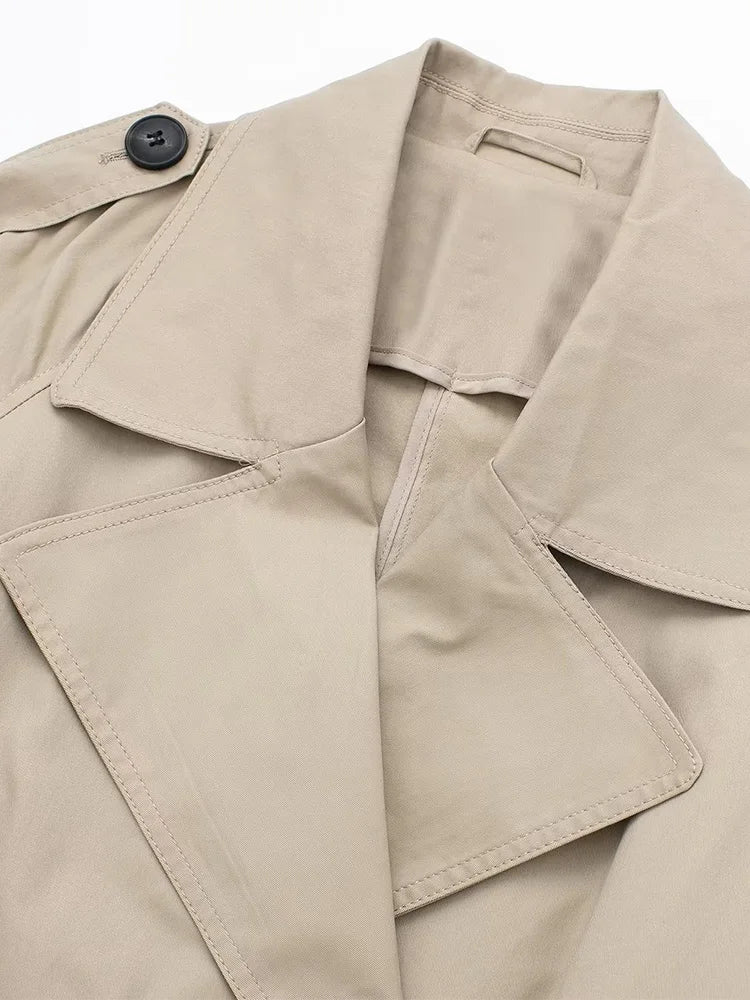 The Maison Trench — Belted Double-Breasted Long Coat