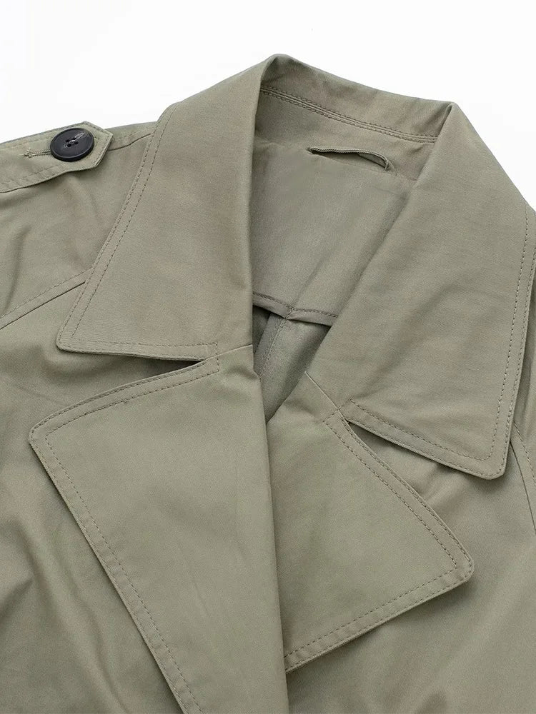 The Maison Trench — Belted Double-Breasted Long Coat