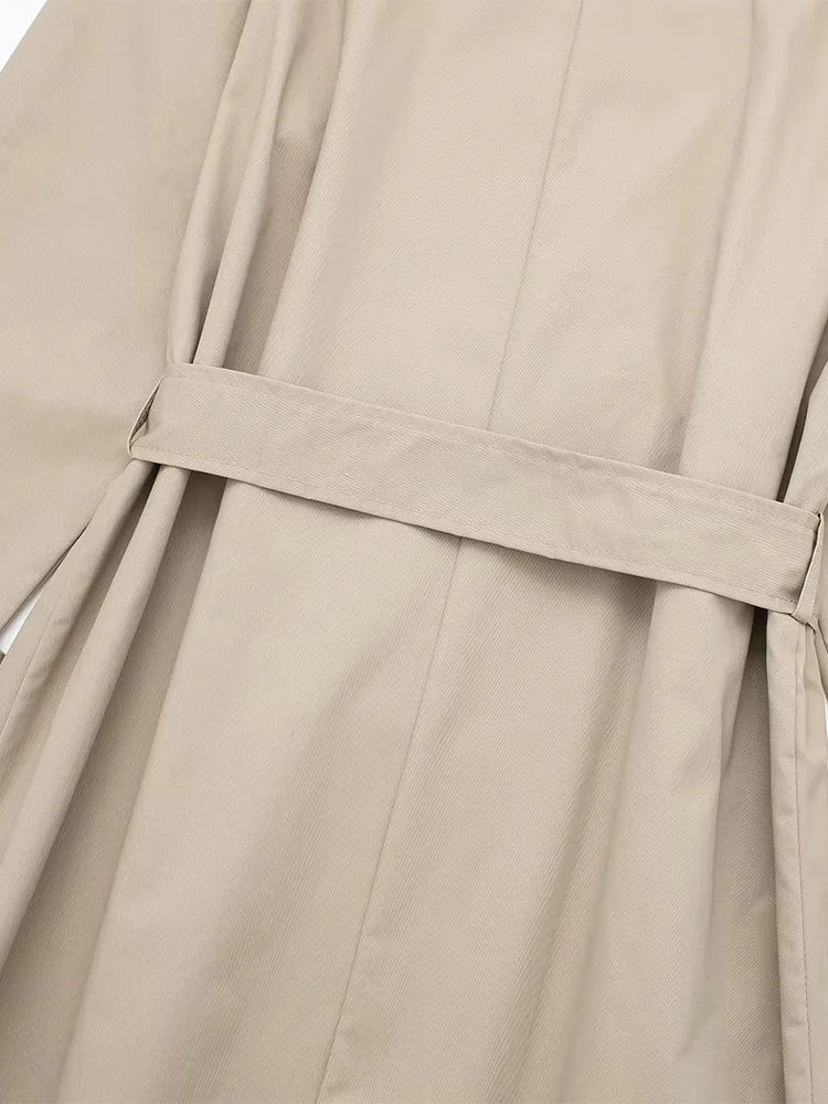 The Maison Trench — Belted Double-Breasted Long Coat