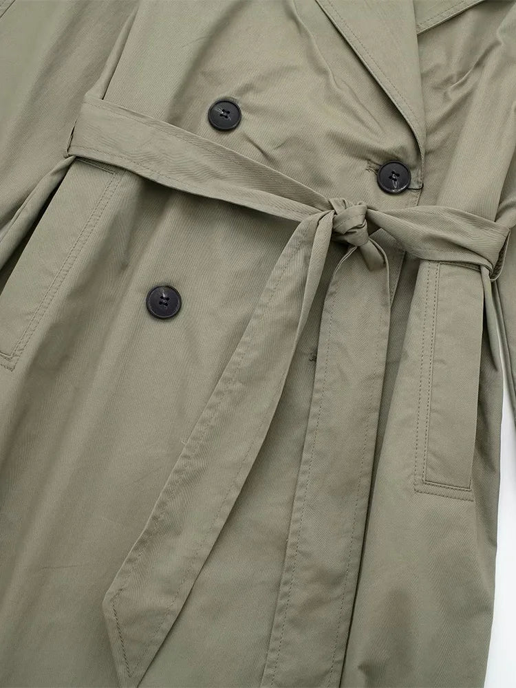The Maison Trench — Belted Double-Breasted Long Coat
