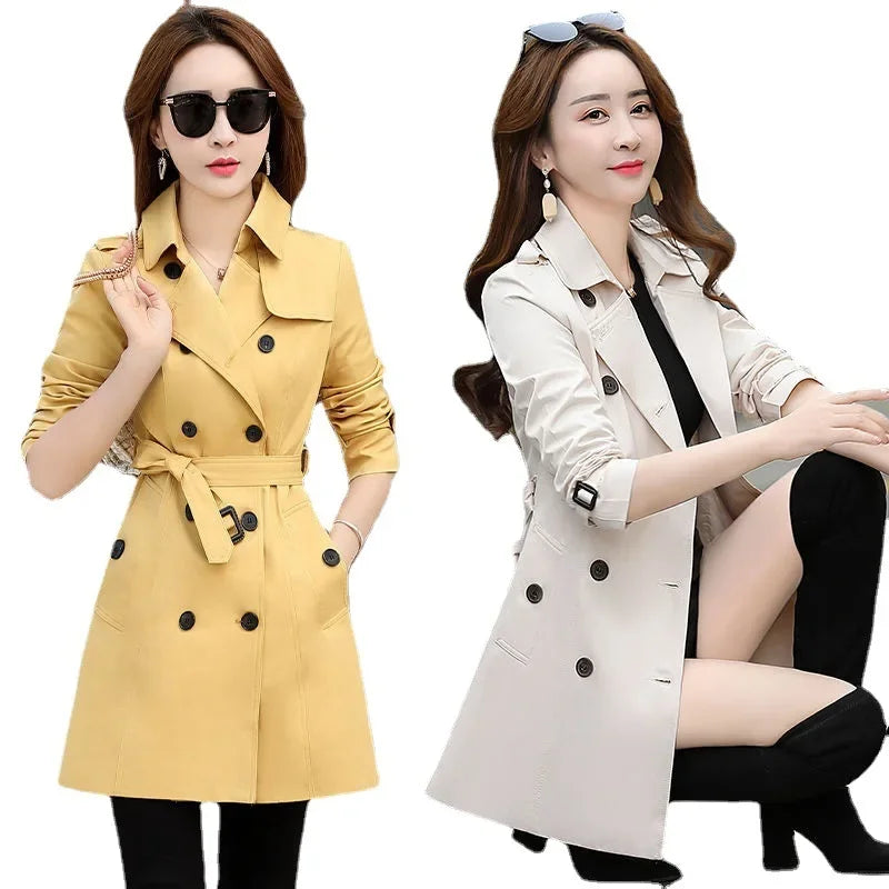 The Seoul Coat — Slimming V-Neck Windbreaker