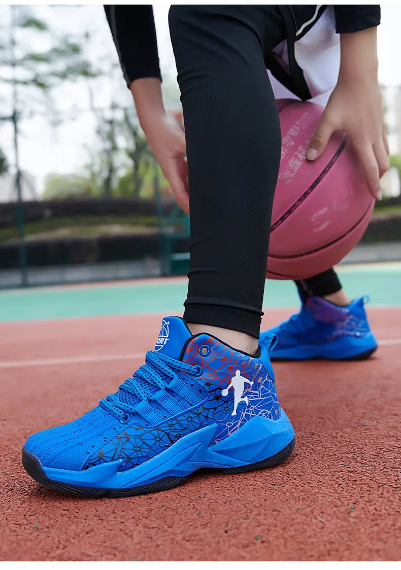 Kids' Pro Court Basketball Shoes — Non-Slip, Breathable & Built to Move