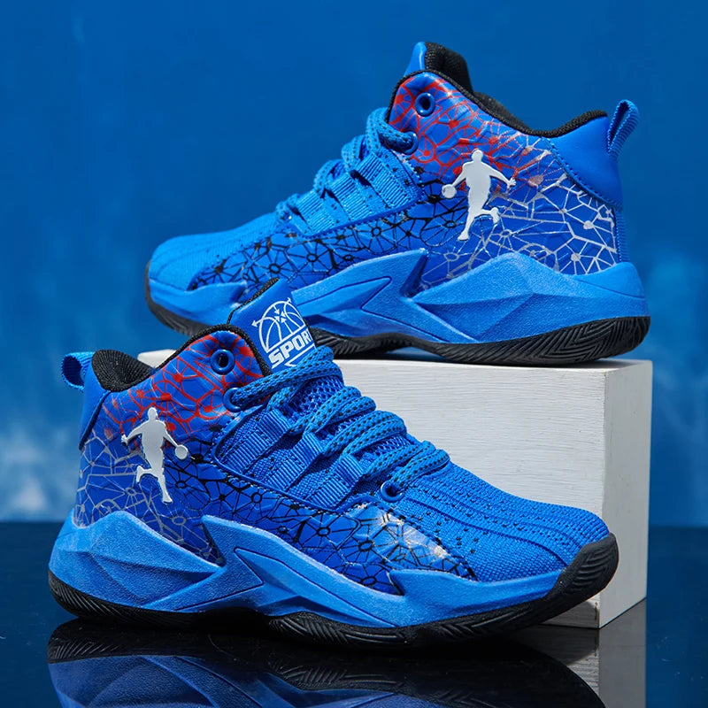 Kids' Pro Court Basketball Shoes — Non-Slip, Breathable & Built to Move