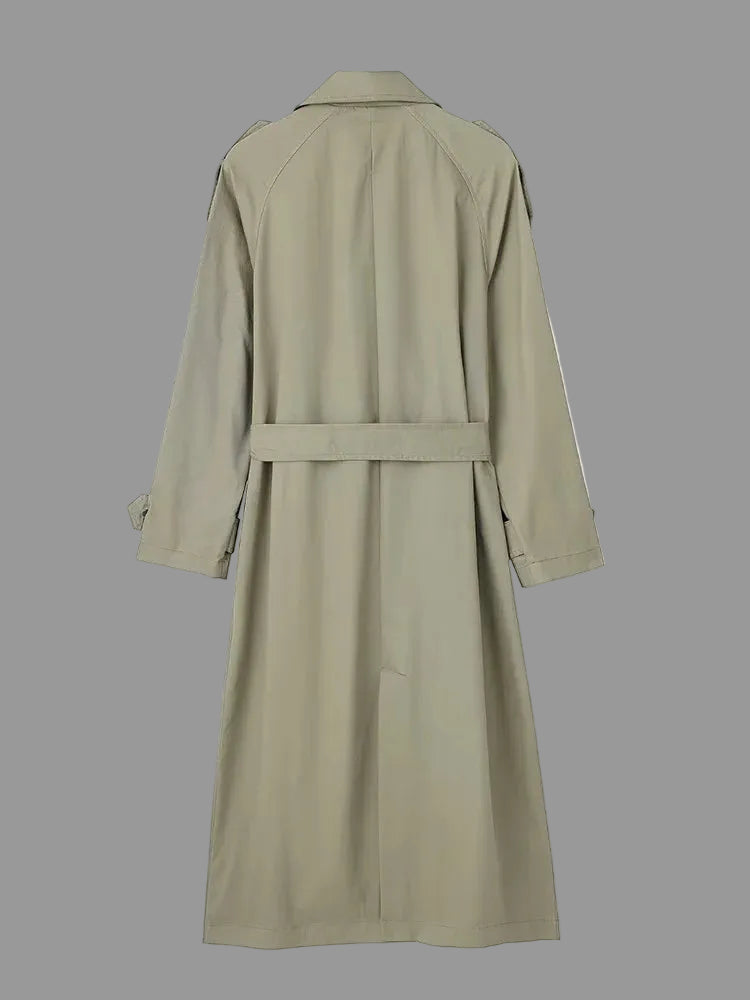 The Maison Trench — Belted Double-Breasted Long Coat