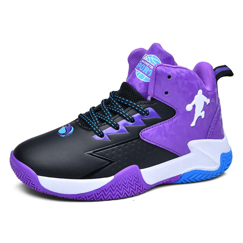 Kids' Pro Court Basketball Shoes — Non-Slip, Breathable & Built to Move