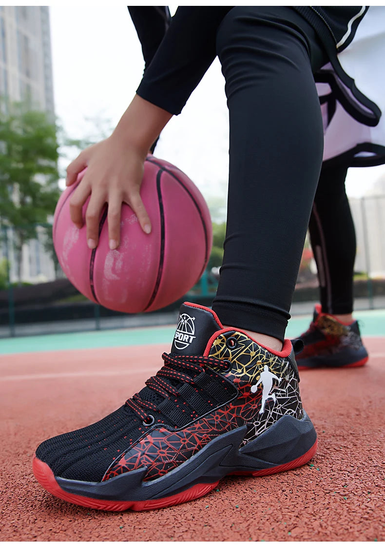 Kids' Pro Court Basketball Shoes — Non-Slip, Breathable & Built to Move
