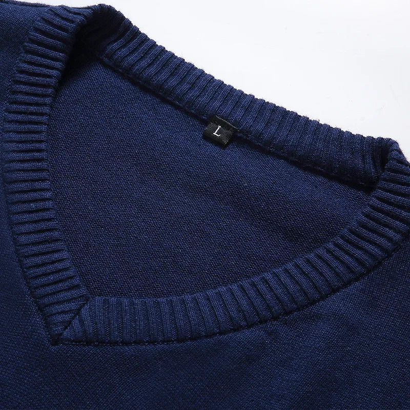 Classic V-Neck Sweater | Premium Cotton Knit