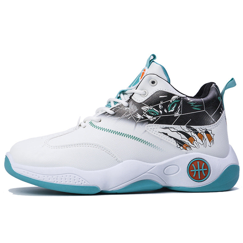 Men's High-Top Hand-Painted Basketball Sneakers