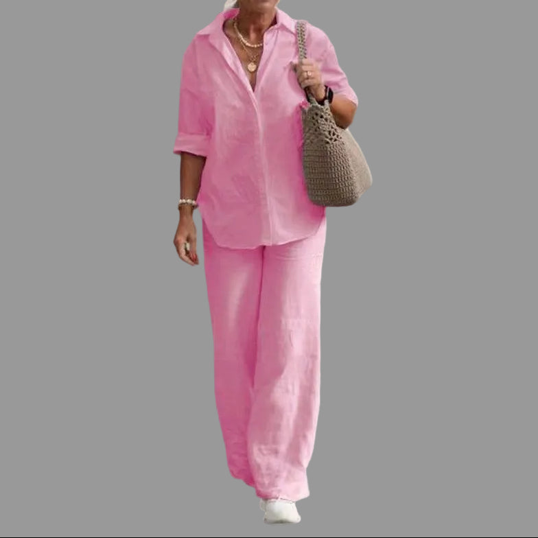 Lovicart Wide-Leg Co-ord Set — Effortless Everyday Luxury