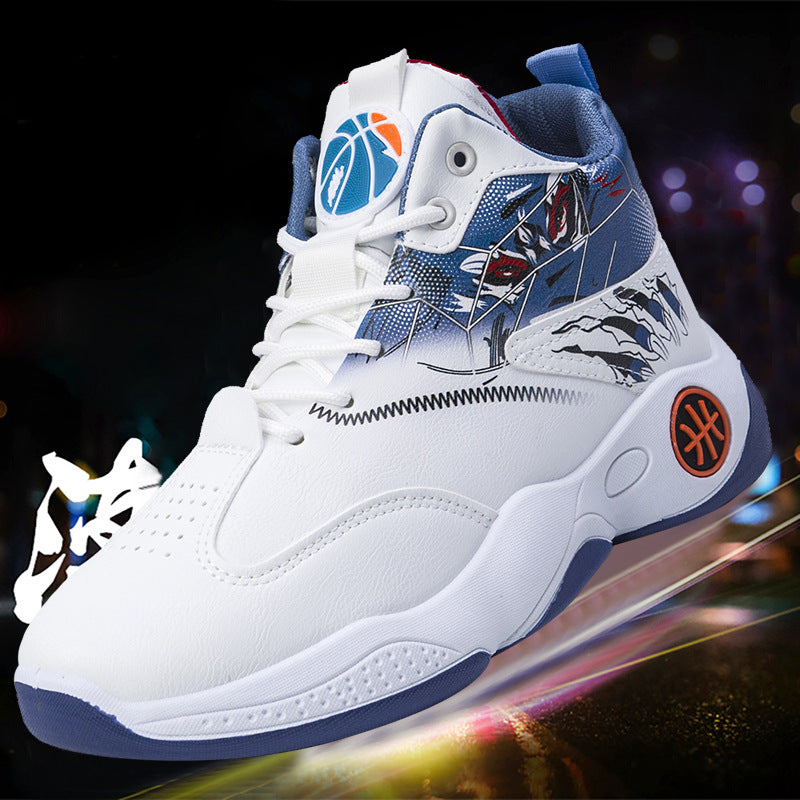 Men's High-Top Hand-Painted Basketball Sneakers