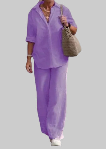 Lovicart Wide-Leg Co-ord Set — Effortless Everyday Luxury