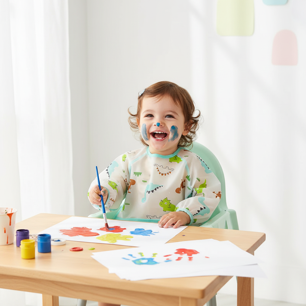 Baby Wearing Art Smock Bib
