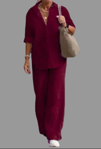 Lovicart Wide-Leg Co-ord Set — Effortless Everyday Luxury