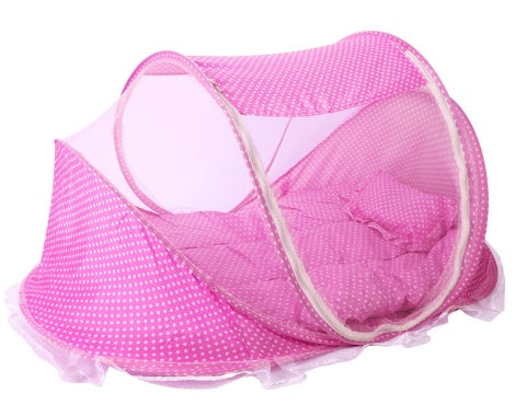 Safe Slumber Baby Bed Net Set — Foldable Mosquito Net with Mattress & Pillow