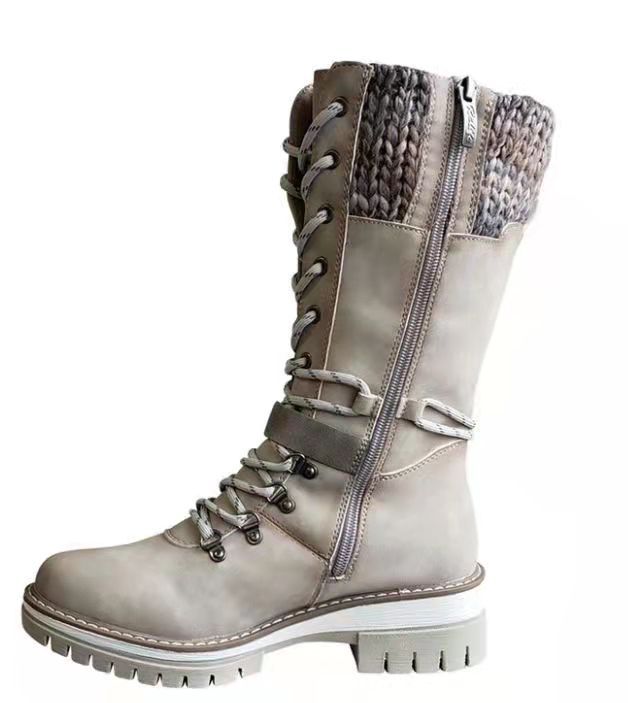 The Winter Stride — Women's High-Shaft Riding Boots with Square Heel
