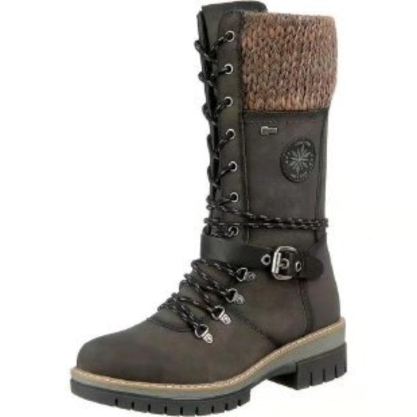 The Winter Stride — Women's High-Shaft Riding Boots with Square Heel