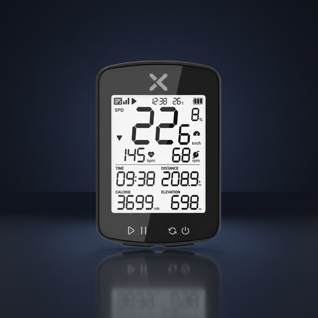 XOSS G2 Plus GPS Bike Computer — Premium Ecommerce Image